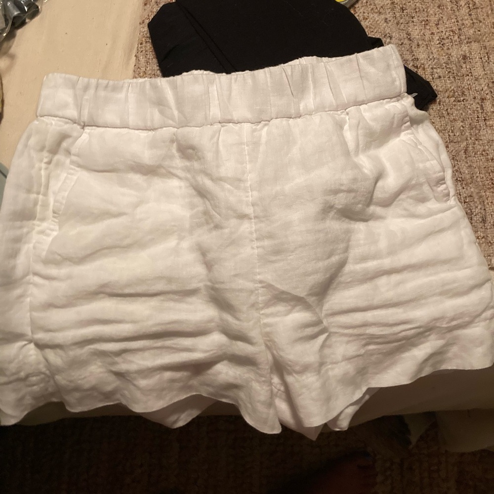 JCrew White Linen Shorts - size S